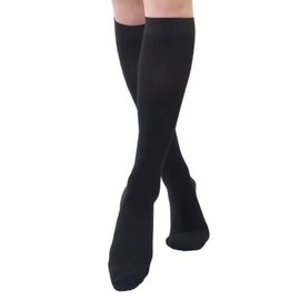 XFSRG 1 Paar Kompressionsstrümpfe Damen Herren Klasse 2 Kompressionsstrümpfe Thrombosestrümpfe für Krampfadern Ödeme Flug(Schwarz/L)