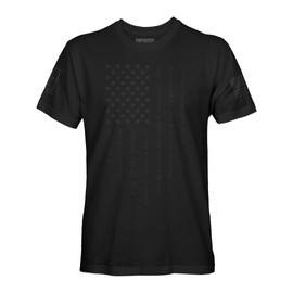 Fantastic Tees The Pledge of Allegiance Stealth T Shirts for Men (Black, L)