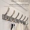 PELLUM 2-Pack Coat Rack Wall Mounted - 5 Double Hooks,