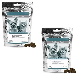 Alfavet FeliGum Oxal | Double Pack | 2 x 160g | Diet Supplementary Food for Cats and Small Dogs | Can Be Supportive in Reducing Oxalate Stone Formation