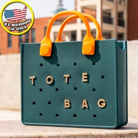 Trend Waterproof EVA Punching Girlie Ladies Women's Handbags Tote Bag with Shoulder Strap Beach Summer Tote Bags for Womensize: 35*10*3cm, Color: HYB-T27