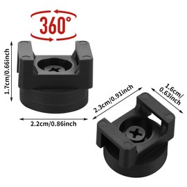 Aster Pack of 6 Magnetic Cable Ties Magnetic Cable Clips Cable Management Clips Screw Base Cable Holders Cable Clips Holder Mounting Fixings Base Holder for Car, Office and Home