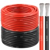 MOOKEERF 8 Gauge Silicone Wire 100 FT Red + 100