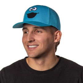Gorra ajustable de Sésamo Street Cookie Monster para hombre, color azul, Azul, Talla única