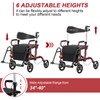 S AFSTAR 2-in-1 Rollator Walker with Seat, Folding Walking Aid