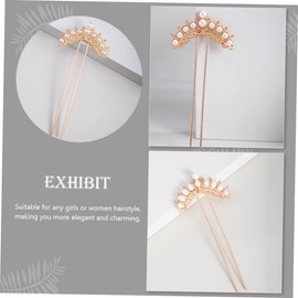 DOITOOL 2pcs Hairpin Hair Accessories for Women Wedding U Shape Hair Sticks Womens Hair Accessories Hair Barrettes for Women Antique Hair Fork Ancient Woman Tie Hair Alloy Girl