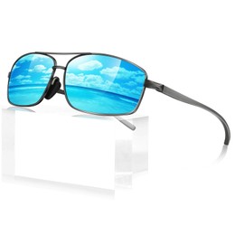 Sunier Sunglasses Mens Polarised,Ultralight Al-Mg Mens Shades with Spring Hinges,UV400 Protection Fishing Driving Sun Glasses