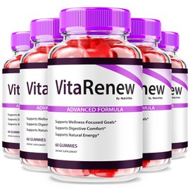 (5 Pack) VitaRenew Gummies - Powerful Hydrating Formula for Age-Related Damage, Vita Renew Skin Care Gumies, Youthful and Healthy Skin Care, Great Tasting, Easy to Chew Gummy (300 Gummies)