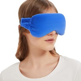MEISENHOME Microwave Heated Eye Mask for Dry Eyes, Moist Heat Eye Compress Weighted Warm Eye Mask for Dry Eyes, Stye Eye Treatment, Puffy Eyes, Sleeping, Relaxation, Therapy (Blue)
