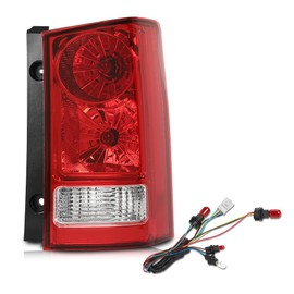 CNNELL Tail Light Right Passenger Side w/Bulb and Wiring Harness Compatible with Honda Pilot 2009-2015 Rear Brake Lamp Replaces 33500SZAA02, HO2801174