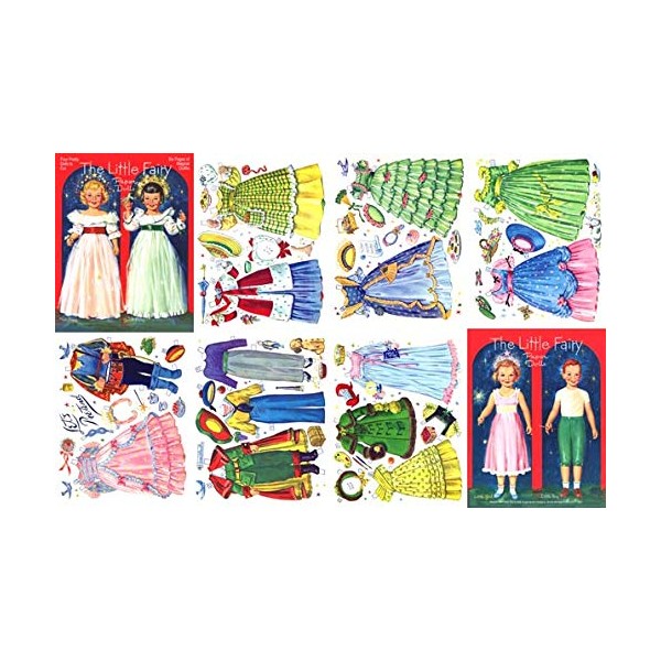 LITTLE FAIRY PAPER DOLLS Restored 1951 Merrill Book