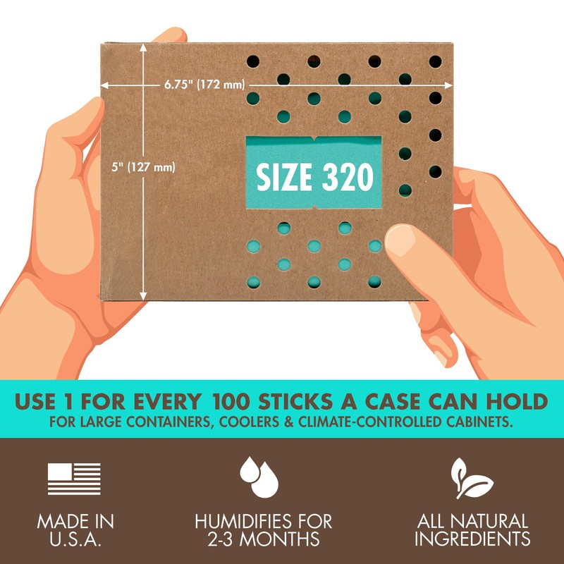 Boveda 72% Two-Way Humidity Control Pack For Large Wood Humidifier