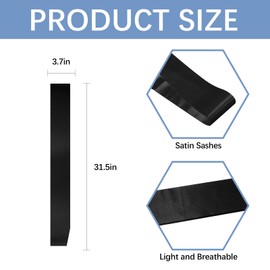 Black Sashes Blank Sashes for Pageants Plain Sashes for Beauty Pageants Satin Sash to Decorate (Black 25Pcs)