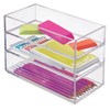 InterDesign iDesign Clarity Plastic Drawer Organizer for Vanity, Countertop, Bathroom,