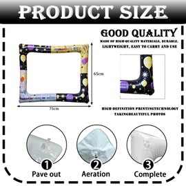 Retirement Party Photo Booth Frame Inflatable Selfie Frame with 20Pcs Photo Booth Props,Happy Retirement Inflatable Picture Frame Blow Up Party Prop Kit for Men Women Retirement Party Decorations