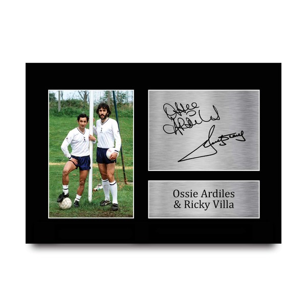HWC Trading A4 Ossie Ardiles & Ricky Villa Tottenham Hotspurs