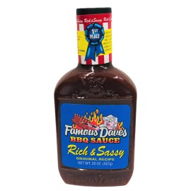 Famous Dave's Rich & Sassy BBQ Sauce 20 oz Daves  Barbecue Sauce Daves