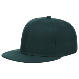 Lids Blank Full Court w/Colored Under Visor Fitted Cap Dark Green 7 3/8