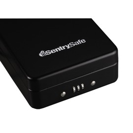 Sentrysafe Compact Portable Security Box Safe P005c Combo Lock, 5-15/16"W X 8"D X 2-5/8"H, Black