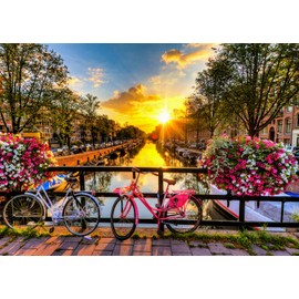 Amsterdam Sunrise Jigsaw Puzzles for Adults 1000 Pieces Netherlands Landscape Jigsaw Puzzles for Adults Gifts