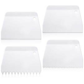 Yuomeaz 4 PCS Body Filler Spreader, Trapezoid Bondo Spreaders Tools, White Epoxy Spreader, Body Filler Mixing Board for Automotive, Caulk and DIY Tools