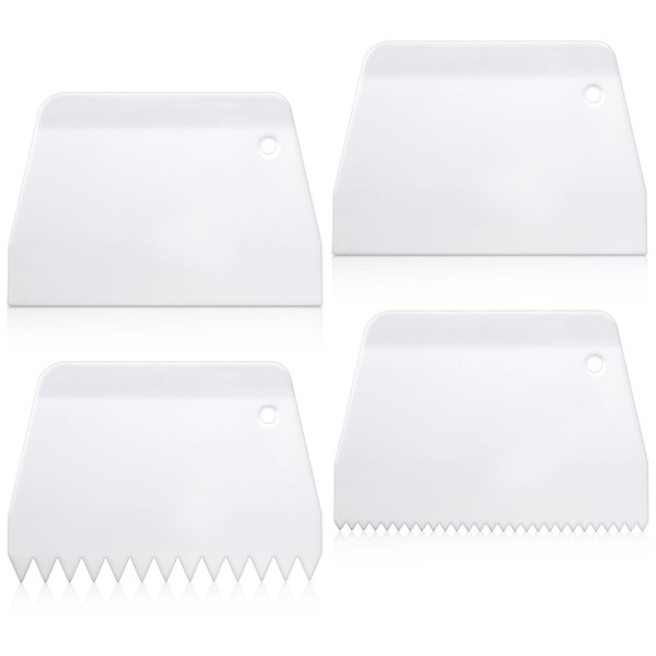 Yuomeaz 4 PCS Body Filler Spreader, Trapezoid Bondo Spreaders Tools,