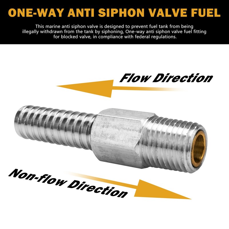 Marine Anti Siphon Valve Replacement for Boat Fuel Tank Pickup