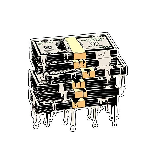 WickedGoodz Stack of Money Decal - Cash Bumper Sticker -