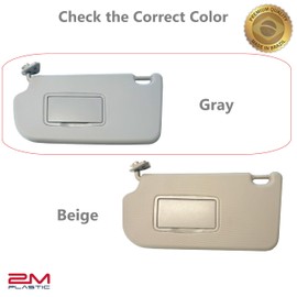 Sun Visor fist for Hyundai Tucson Pair Both Sides Gray 2005-2009 OE Quality - 2MPLASTIC 852022E450QS - 852012E450QS