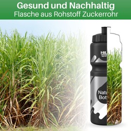 HiLo sports Bicycle Water Bottle 750 ml – [Made from Sugar Cane] – BPA Free Bicycle Bottle – Organic Based Drinking Bottle Bicycle – Tasteless Bicycle Bottle for All Bottle Holders