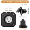 ZDRU 15 Amp Shore Power Inlet, 125V NEMA 5-15P Flanged