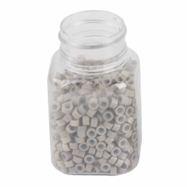 1000 Piezas 5mm Silicona Forrada Micro Anillo Enlaces Granos Enlaces para Extensión de Cabello, 5 Clores (Color: Rubio)