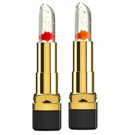 Gevlonecirly Lipstick Jelly Lipstick Color Changing Lip with Temperature Color Changing Lip Lip with Gold Foil Moisturizing Lip Glaze - Moisturizing, Portable, Color Changing, Gold Foil, Warm, Long