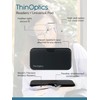 ThinOptics Universal Pod Case + Rectangular Reading Glasses, Peekaboo Cat,