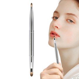 Double-Ended Lip Brushes - Eyebrow Lipstick Liner Makeup Applicator,Dustproof Lip Stick Concealer Brush for Work, Travel, Outdoor Trip