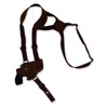 Barsony Brown Leather Cross Harness Shoulder Holster for Ruger SP101