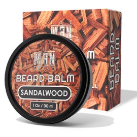 Sandalwood Beard Balm - Sandalwood Beard Care Balm - Beard Moisuturizing Sandalwood Balm - Sandalwood Beard Softner (1 Ounce, Sandalwood)