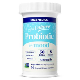 Enzymedica Probióticos SubCulture para el estado de ánimo, el estrés y el sueño, 50 mil millones de UFC, promueven la relajación, la salud...         