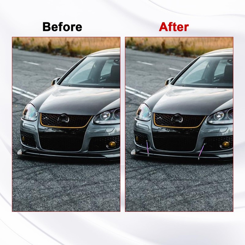 Xotic Tech 2pc Adjustable 6"-9" Front Bumper Lip Splitter Diffuser