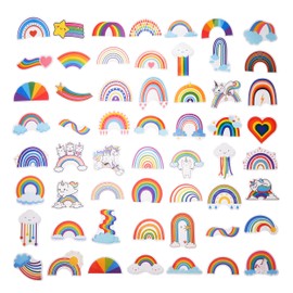 100 Pack Rainbow Stickers, Rainbow Party Favors, Birthday Decorations