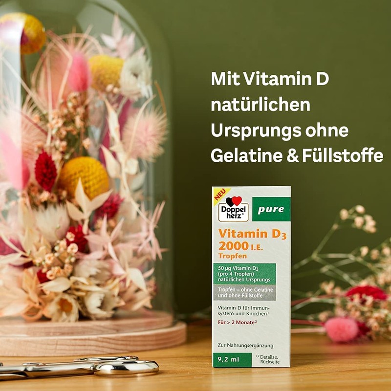 Doppelherz Pure Vitamin D3 Drops - Vitamin D Contributes to
