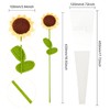 FINGERINSPIRE 2pcs Handmade Knitted Sunflower with Bouquet Package Bag Artificial