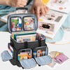 CURMIO Rolling Scrapbook Tote on Wheels, Scrapbook Storage Bag with