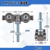 Tallew 4 Pcs 4 Wheel Silent Trolley Assembly Rollers for