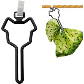 Dog Waste Bags Clips Dog Poop Bags Holder Lightweight Hands Free Used Poo Bag Carrier with Adjustable Touch Fasteners Attachment Fits Any Leash (Green)