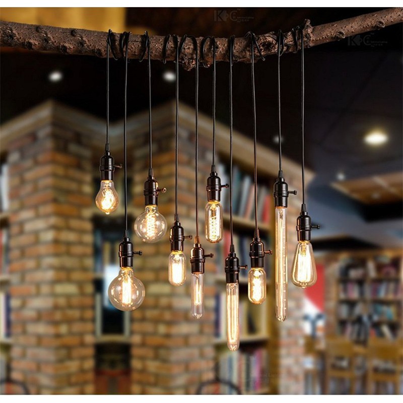 GOENDR Vintage Edison Bulb,Large Round Edison Antique Light Bulbs-G30/G95 120V