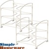 Simple Houseware Kitchen Box Organizer Wrap Rack Foil Holder, White,
