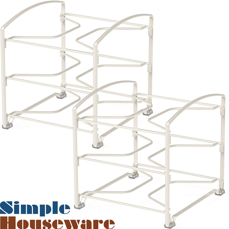 Simple Houseware Kitchen Box Organizer Wrap Rack Foil Holder, White,
