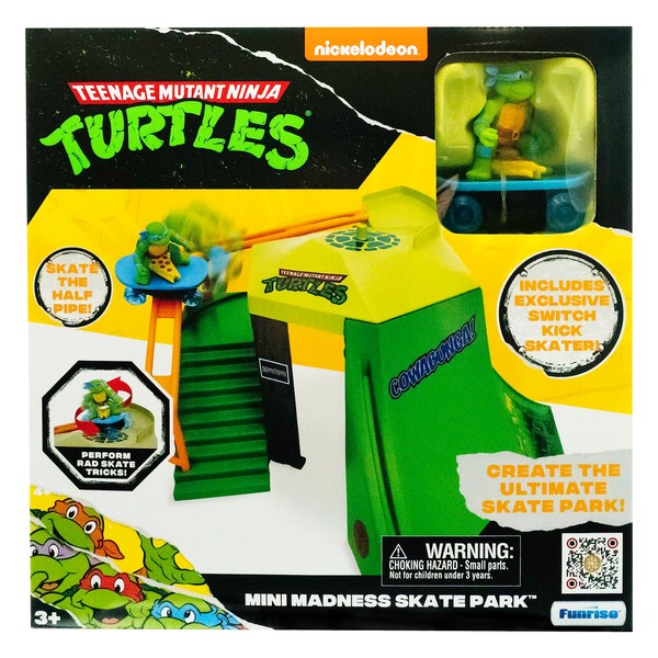 Teenage Mutant Ninja Turtles 71053 Leonardo Mutant Mayhem Raphael Mini Madness Skate Park Switch Kick Skater Ages 3+ Gifts & Toys, Multicoloured, 25.4cm