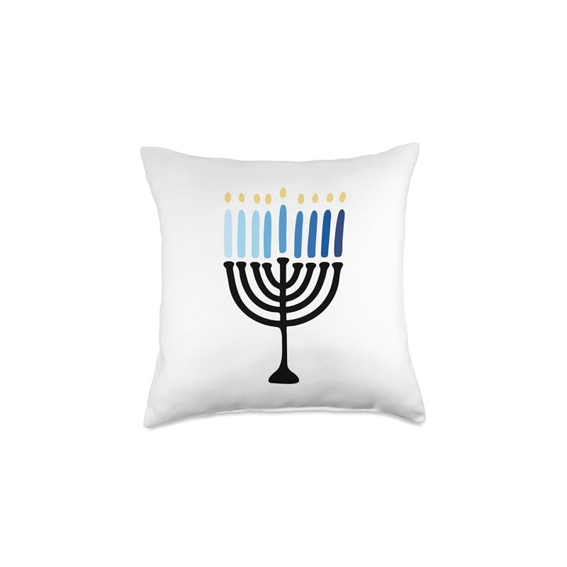 Hanukkah Minimalistic Menorah Hanukkah Throw Pillow
